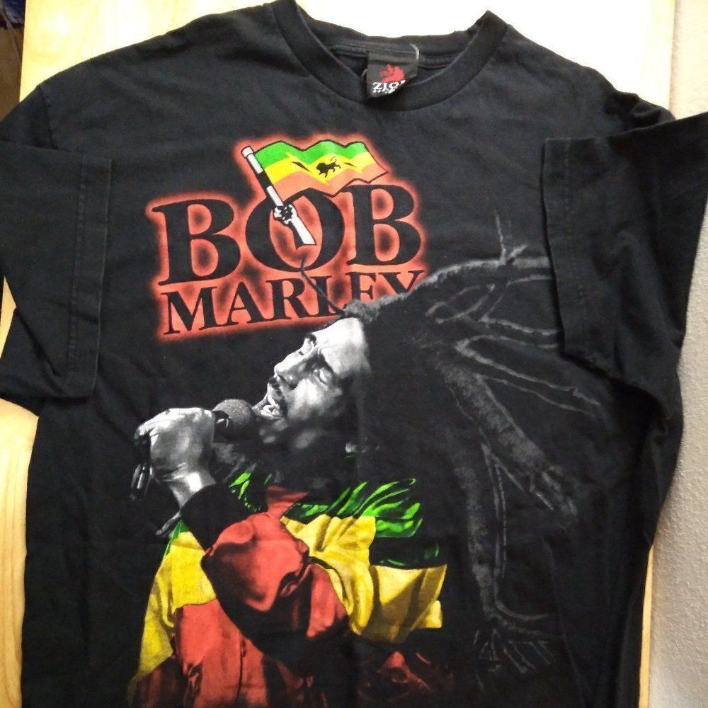 Zion Rootswear Bob Marley Singing Portrait T-Shirt